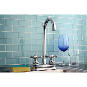 Two-Handle 2-Hole Deck Mount Bar Faucet