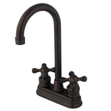 Two-Handle 2-Hole Deck Mount Bar Faucet