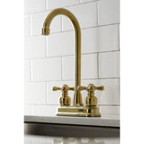 Two-Handle 2-Hole Deck Mount Bar Faucet