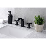 Metropolitan Two-Handle 3-Hole Deck Mount Widespread Bathroom Faucet with Retail Pop-Up Drain