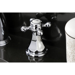 Metropolitan Two-Handle 3-Hole Deck Mount Widespread Bathroom Faucet with Retail Pop-Up Drain