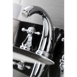 Metropolitan Two-Handle 3-Hole Deck Mount Widespread Bathroom Faucet with Plastic Pop-Up