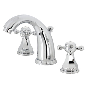 Metropolitan Two-Handle 3-Hole Deck Mount Widespread Bathroom Faucet with Plastic Pop-Up