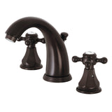 Metropolitan Two-Handle 3-Hole Deck Mount Widespread Bathroom Faucet with Plastic Pop-Up