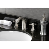 Metropolitan Two-Handle 3-Hole Deck Mount Widespread Bathroom Faucet with Retail Pop-Up Drain