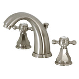 Metropolitan Two-Handle 3-Hole Deck Mount Widespread Bathroom Faucet with Plastic Pop-Up