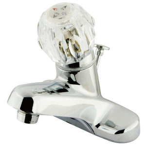 Americana Single-Handle 3-Hole Deck Mount 4-Inch Centerset Bathroom Faucet with Brass Pop-Up