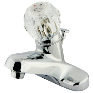 Americana Single-Handle 3-Hole Deck Mount 4" Centerset Bathroom Faucet with Plastic Pop-Up