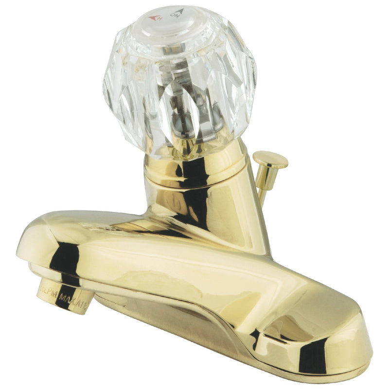 Americana Single-Handle 3-Hole Deck Mount 4-Inch Centerset Bathroom Faucet with ABS Pop-Up Drain