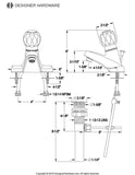 Americana Single-Handle 3-Hole Deck Mount 4-Inch Centerset Bathroom Faucet with ABS Pop-Up Drain