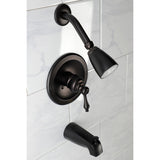 Single-Handle 3-Hole Wall Mount Tub and Shower Faucet