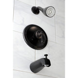 Single-Handle 3-Hole Wall Mount Tub and Shower Faucet