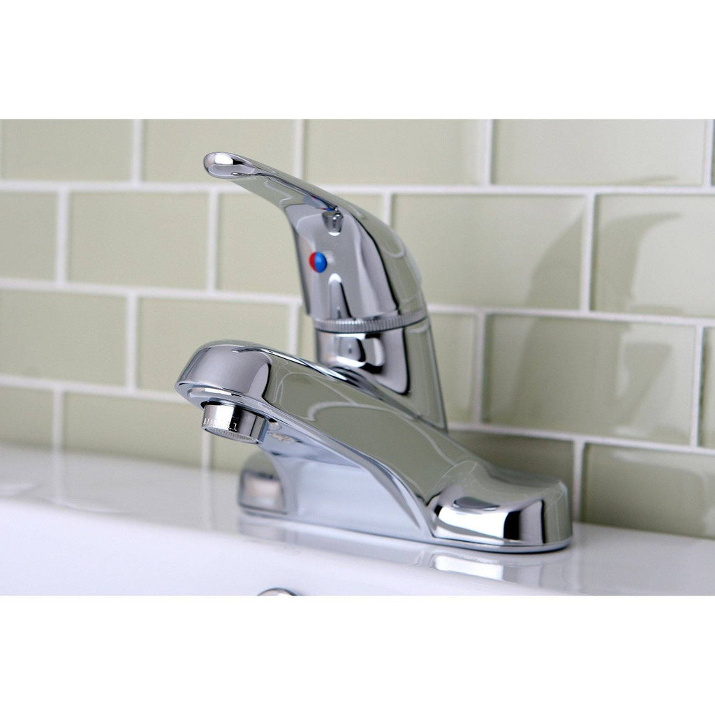 Chatham Single-Handle 3-Hole Deck Mount 4" Centerset Bathroom Faucet with Brass Pop-Up