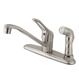 Wyndham Single-Handle 1-or-3 Hole Deck Mount 8" Centerset Kitchen Faucet with Side Sprayer