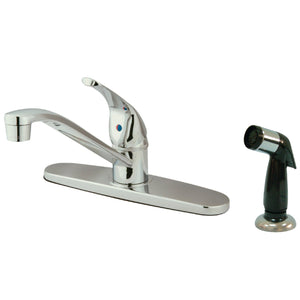 Chatham Single-Handle 2-or-4 Hole Deck Mount 8" Centerset Kitchen Faucet with Side Sprayer