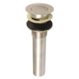 Complement Brass Push Pop-Up Bathroom Sink Drain with Overflow