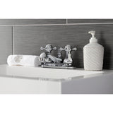 Metropolitan Double-Handle 3-Hole Deck Mount 4-Inch Centerset Bathroom Faucet with Pop-Up Drain