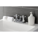 Metropolitan Double-Handle 3-Hole Deck Mount 4-Inch Centerset Bathroom Faucet with Pop-Up Drain