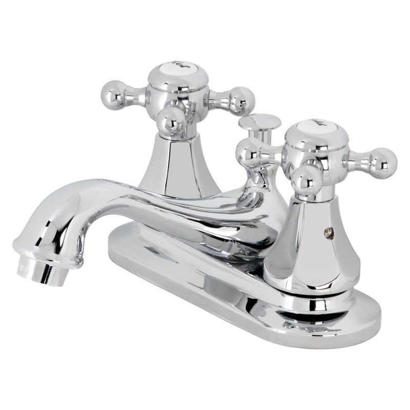 Metropolitan Double-Handle 3-Hole Deck Mount 4-Inch Centerset Bathroom Faucet with Pop-Up Drain