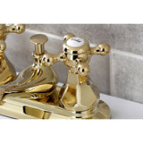 Metropolitan Double-Handle 3-Hole Deck Mount 4-Inch Centerset Bathroom Faucet with Pop-Up Drain
