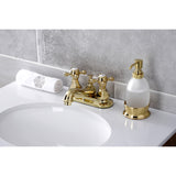 Metropolitan Double-Handle 3-Hole Deck Mount 4-Inch Centerset Bathroom Faucet with Pop-Up Drain
