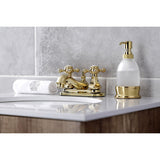 Metropolitan Double-Handle 3-Hole Deck Mount 4-Inch Centerset Bathroom Faucet with Pop-Up Drain