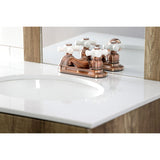 Restoration Double-Handle 3-Hole Deck Mount 4-Inch Centerset Bathroom Faucet with Pop-Up Drain