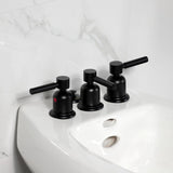Concord Three-Handle Vertical Spray Bidet Faucet with Brass Pop-Up