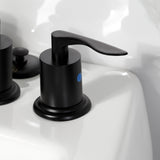 Serena Three-Handle Deck Mount Vertical Spray Bidet Faucet with Brass Pop-Up