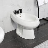 Millennium Three-Handle Deck Mount Vertical Spray Bidet Faucet with Brass Pop-Up