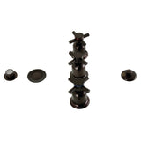 Concord Three-Handle Deck Mount Vertical Spray Bidet Faucet with Brass Pop-Up