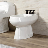 Millennium Three-Handle Deck Mount Vertical Spray Bidet Faucet with Brass Pop-Up