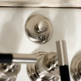 Kaiser Three-Handle Vertical Spray Bidet Faucet with Brass Pop-Up