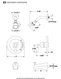 Magellan Single-Handle 3-Hole Wall Mount Tub and Shower Faucet Trim Only