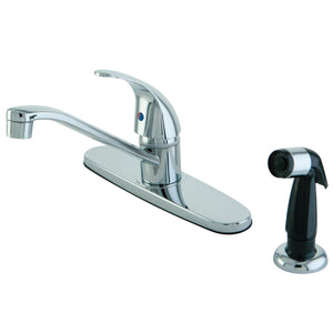 Legacy Single-Handle 2-or-4 Hole Deck Mount 8" Centerset Kitchen Faucet with Side Sprayer
