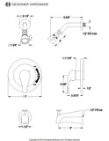 Single-Handle Pressure Balanced Tub and Shower Faucet, Trim Only
