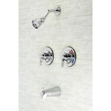 NuvoFusion Two-Handle Wall Mount Tub and Shower Faucet