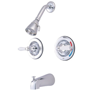 Vintage Two-Handle 4-Hole Wall Mount Tub and Shower Faucet