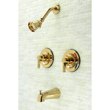 NuvoFusion Two-Handle Wall Mount Tub and Shower Faucet