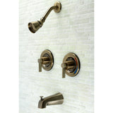 NuvoFusion Two-Handle Wall Mount Tub and Shower Faucet