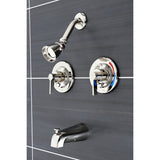 NuvoFusion Two-Handle Wall Mount Tub and Shower Faucet