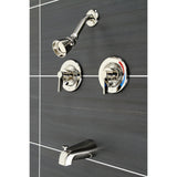 NuvoFusion Two-Handle Wall Mount Tub and Shower Faucet