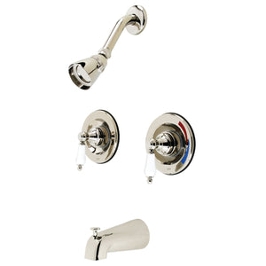 Vintage Two-Handle 4-Hole Wall Mount Tub and Shower Faucet