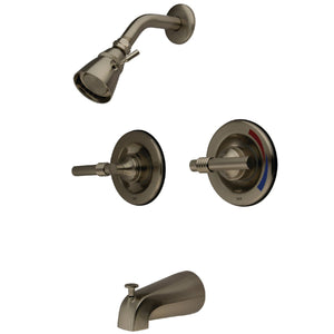 Vintage Two-Handle 4-Hole Wall Mount Tub and Shower Faucet