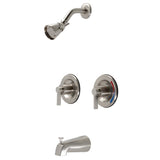 NuvoFusion Two-Handle Wall Mount Tub and Shower Faucet