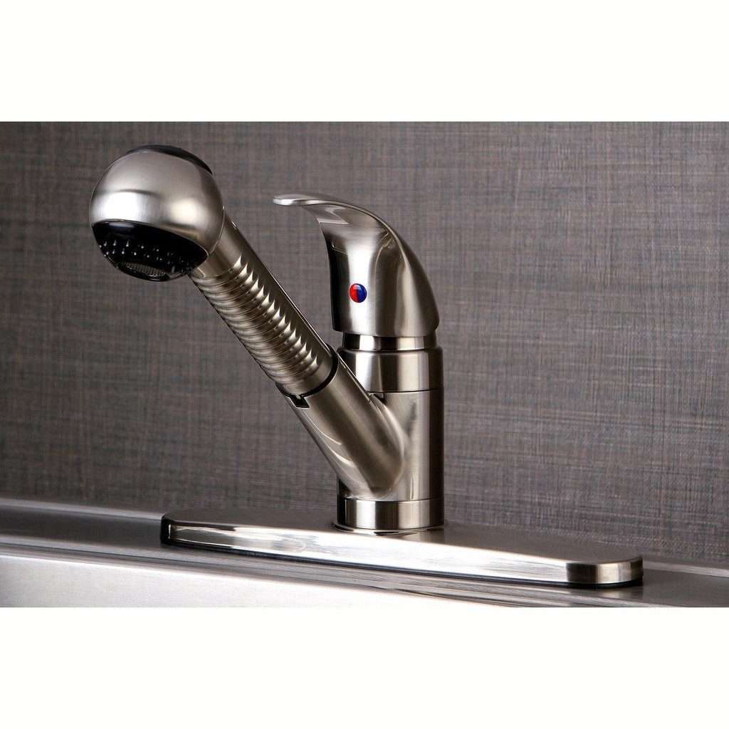 Legacy Single-Handle 1-or-3 Hole Deck Mount Pull-Out Sprayer Kitchen Faucet