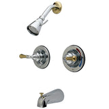 Magellan Two-Handle 4-Hole Wall Mount Tub and Shower Faucet