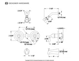 Magellan Two-Handle 4-Hole Wall Mount Tub and Shower Faucet