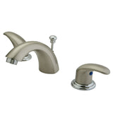 Legacy Two-Handle 3-Hole Deck Mount Mini-Widespread Bathroom Faucet with Plastic Pop-Up