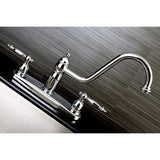 Templeton Two-Handle 2-Hole Deck Mount 8" Centerset Kitchen Faucet
